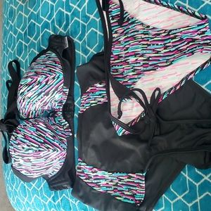 Curvy Kate Galaxy Plunge Bikini with high abd low rise bottoms